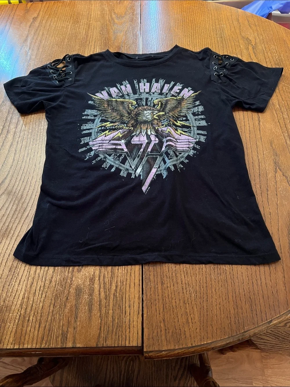 Black Graphic Van Halen Band With Eagle Tee Size XL